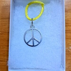 Silver Peace Sign Necklace